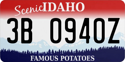 ID license plate 3B0940Z