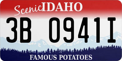 ID license plate 3B0941I