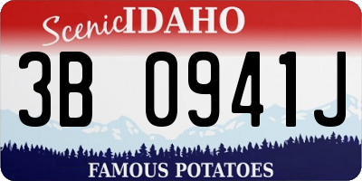 ID license plate 3B0941J
