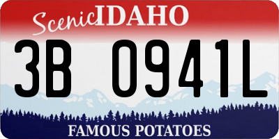 ID license plate 3B0941L
