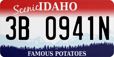 ID license plate 3B0941N