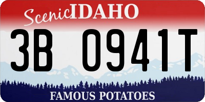 ID license plate 3B0941T