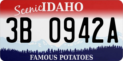 ID license plate 3B0942A