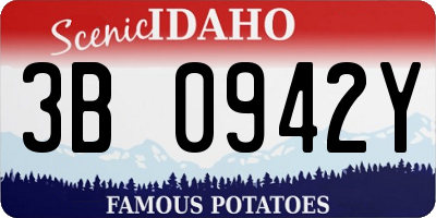 ID license plate 3B0942Y