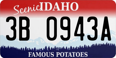 ID license plate 3B0943A