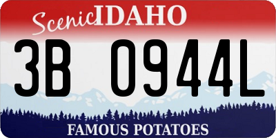 ID license plate 3B0944L