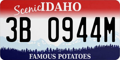 ID license plate 3B0944M