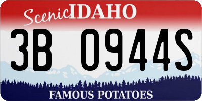 ID license plate 3B0944S