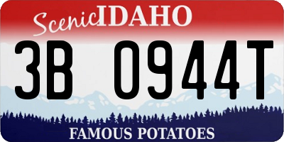 ID license plate 3B0944T