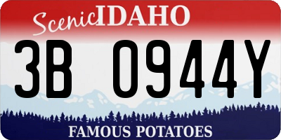 ID license plate 3B0944Y