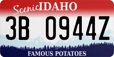 ID license plate 3B0944Z