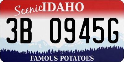 ID license plate 3B0945G