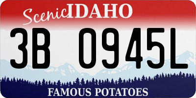ID license plate 3B0945L