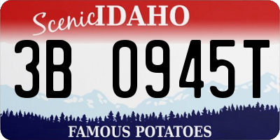 ID license plate 3B0945T