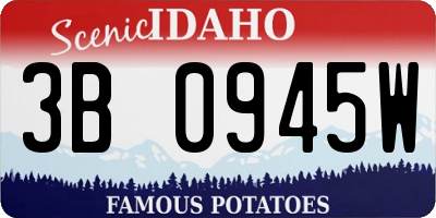 ID license plate 3B0945W