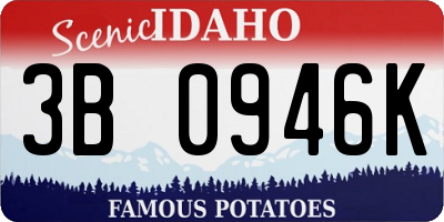 ID license plate 3B0946K