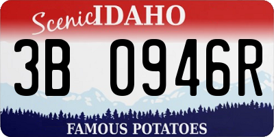 ID license plate 3B0946R
