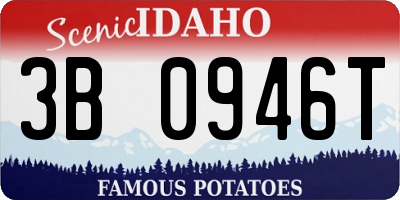 ID license plate 3B0946T