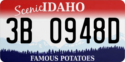 ID license plate 3B0948D
