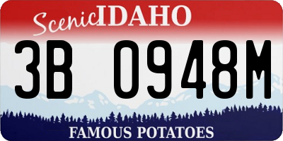 ID license plate 3B0948M
