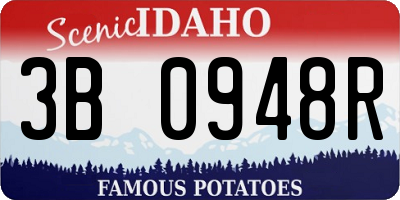 ID license plate 3B0948R
