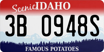 ID license plate 3B0948S