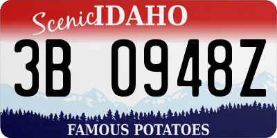 ID license plate 3B0948Z