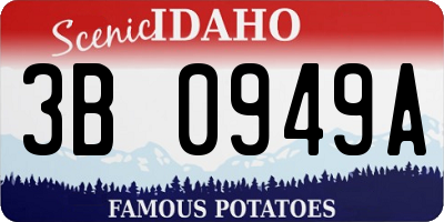 ID license plate 3B0949A