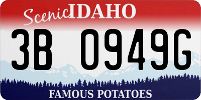 ID license plate 3B0949G