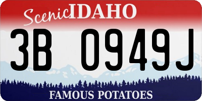 ID license plate 3B0949J
