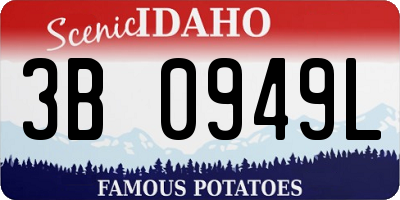 ID license plate 3B0949L