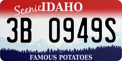 ID license plate 3B0949S