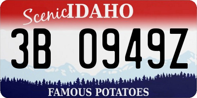 ID license plate 3B0949Z