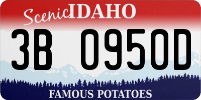 ID license plate 3B0950D