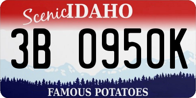 ID license plate 3B0950K
