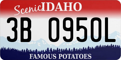 ID license plate 3B0950L