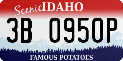 ID license plate 3B0950P