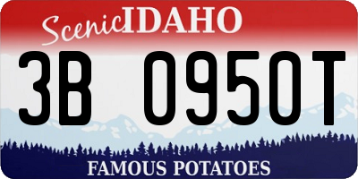 ID license plate 3B0950T