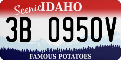 ID license plate 3B0950V
