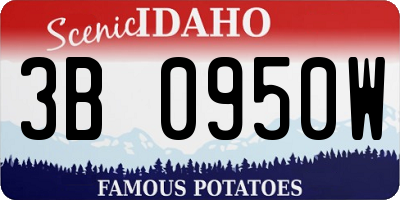 ID license plate 3B0950W