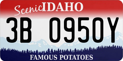 ID license plate 3B0950Y