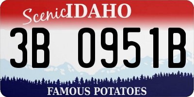 ID license plate 3B0951B