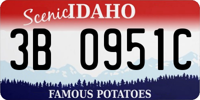 ID license plate 3B0951C