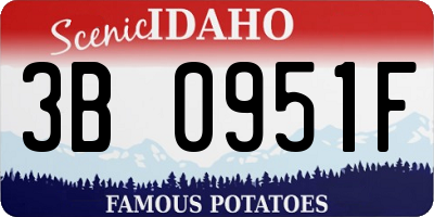 ID license plate 3B0951F