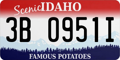 ID license plate 3B0951I