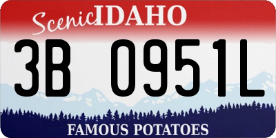 ID license plate 3B0951L