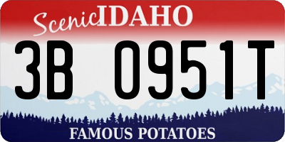 ID license plate 3B0951T