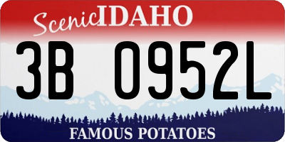 ID license plate 3B0952L