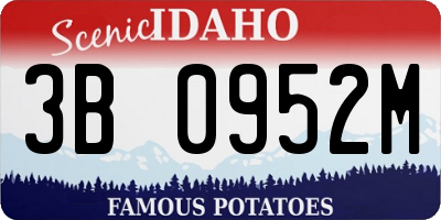 ID license plate 3B0952M