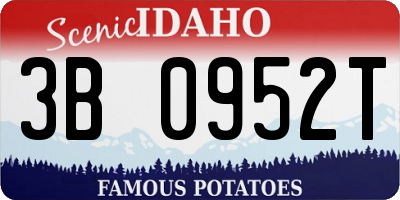 ID license plate 3B0952T